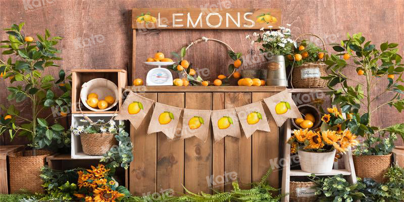RTS Kate Spring/Summer Lemon Fresh Backdrop for Photography (US ONLY)