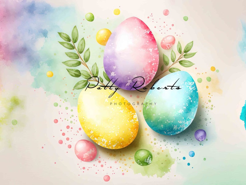 Fondo de huevos de Pascua brillantes diseñado por Patty Robert