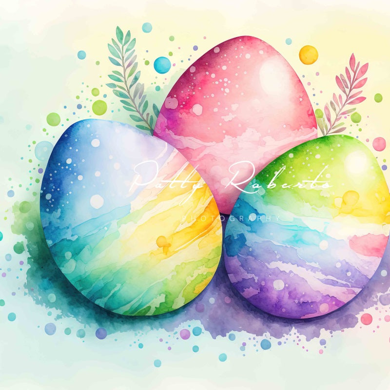 Sfondo con uova di Pasqua ad acquerello progettato da Patty Robert