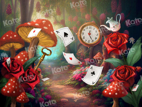 Kate Fantasy Mushroom Playing Cards Forest Backdrop for Photography