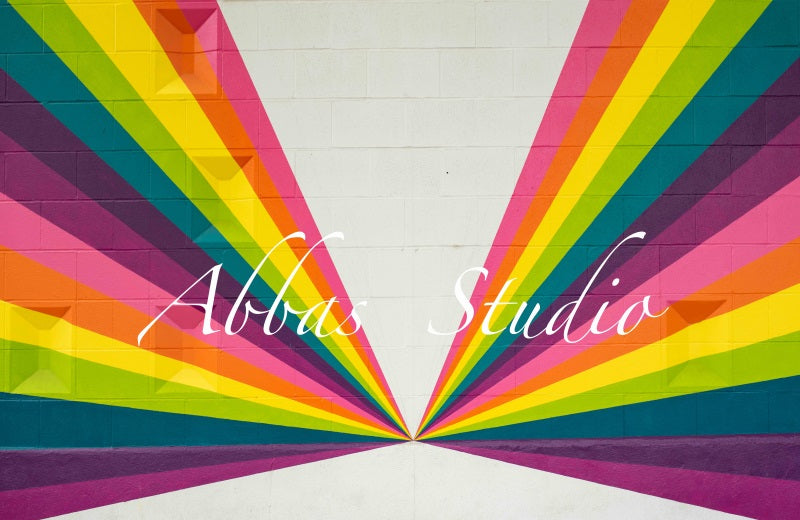 Kate Rainbow Prism Brick Wall Backdrop Designed by Abbas Studio