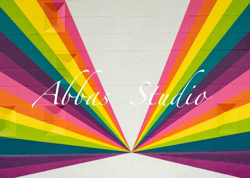 Kate Rainbow Prism Brick Wall Backdrop Designed by Abbas Studio