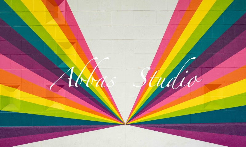 Kate Rainbow Prism Brick Wall Backdrop Designed by Abbas Studio