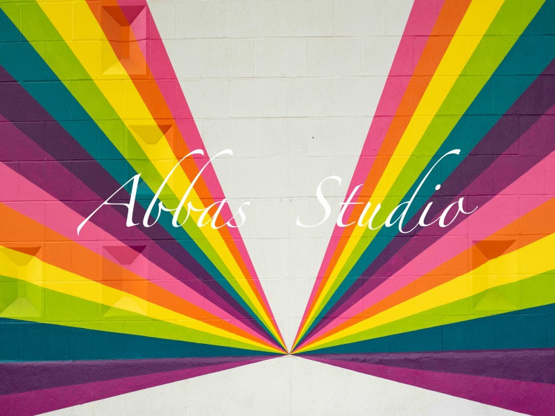 Kate Rainbow Prism Brick Wall Backdrop Designed by Abbas Studio