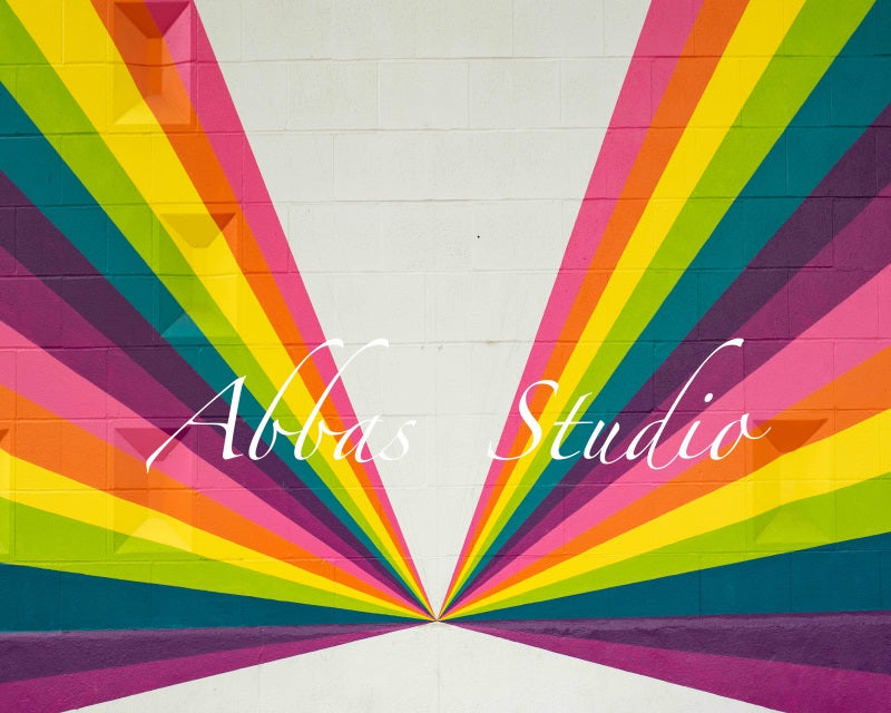 Kate Rainbow Prism Brick Wall Backdrop Designed by Abbas Studio