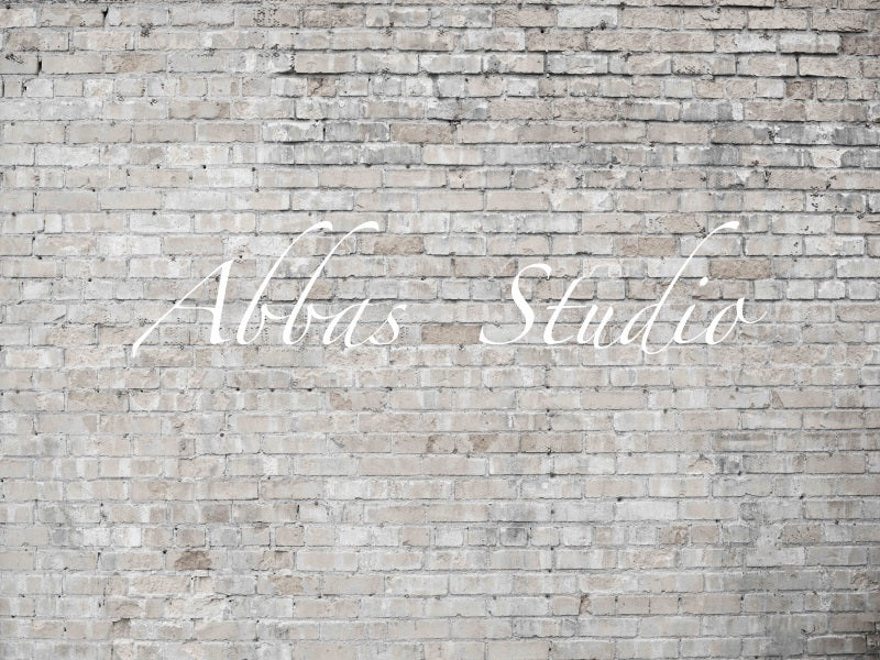 Kate Cream Gray Brick Wall Backdrop Designed by Abbas Studio