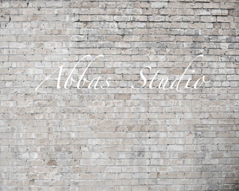 Kate Cream Gray Brick Wall Backdrop Designed by Abbas Studio