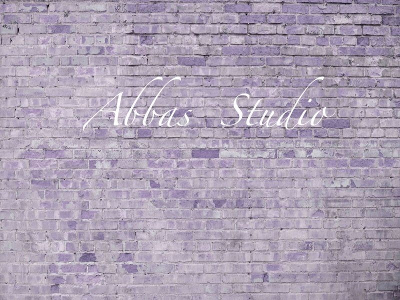 Kate Light Purple Brick Wall Backdrop Designed by Abbas Studio