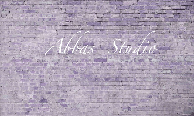 Kate Light Purple Brick Wall Backdrop Designed by Abbas Studio