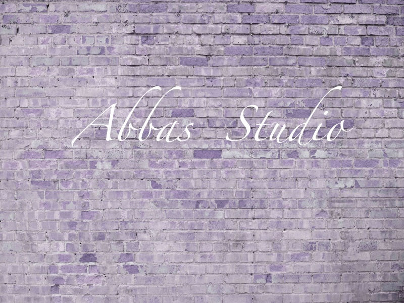 Kate Light Purple Brick Wall Backdrop Designed by Abbas Studio