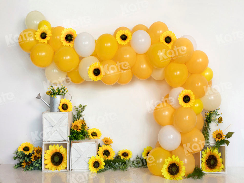 Kate Summer Bright Beach Balloon Floral Arch Backdrop Designed by Mini  MakeBelieve
