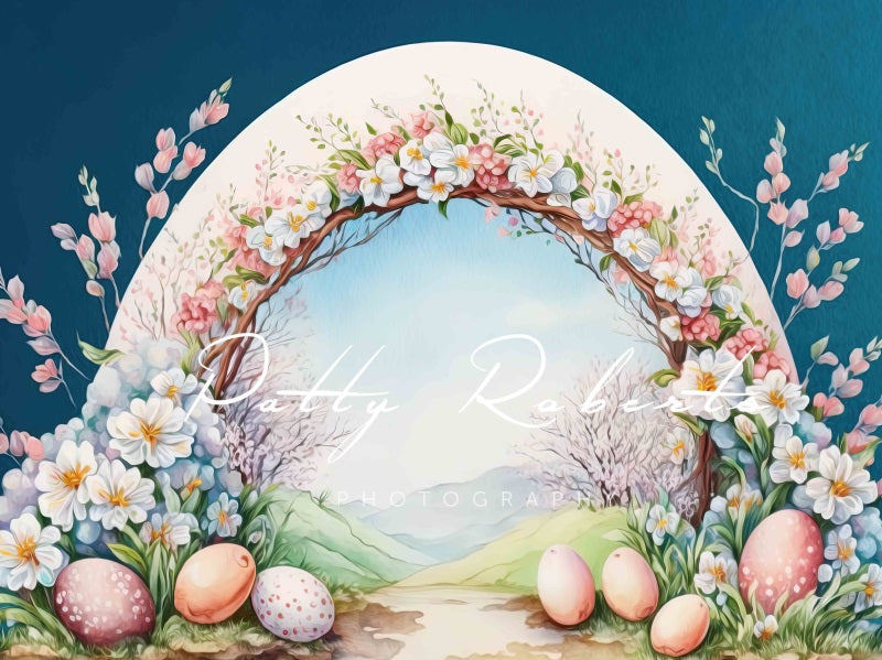 Fondo de Pascua lleno de flores diseñado por Patty Robert