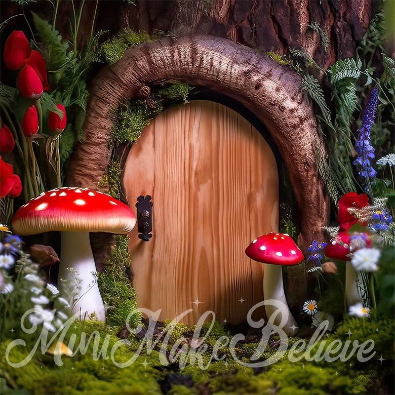 fairy tale gnomes and mushrooms