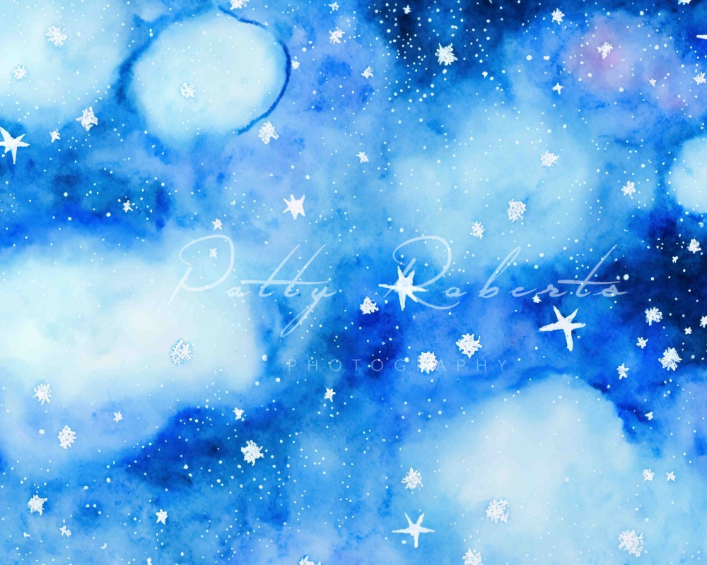 Kate Blue Cosmic Dreamscape Star Backdrop Designed by Patty Robert