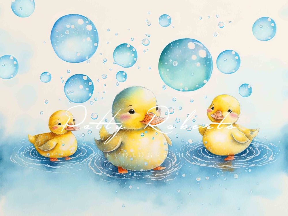 Kate Splish Splash Celebration Little Yellow Duck Bubble Backdrop Designed by Patty Robert