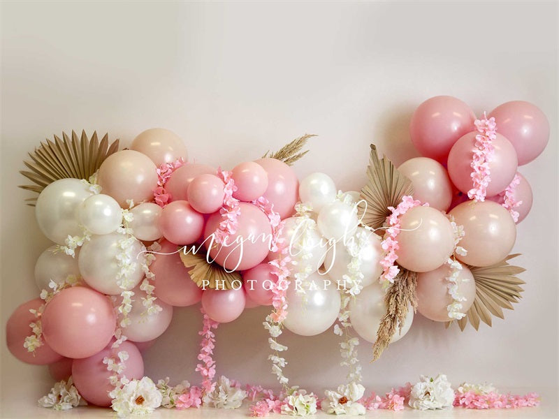 Kate Pink Floral Garland Backdrop Designed by Megan Leigh Photography