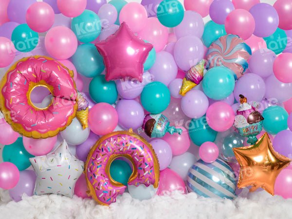 Kate Balloon Candy World Donut Backdrop Designed by Emetselch