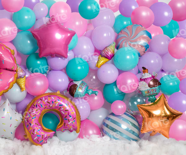 Kate Balloon Candy World Donut Backdrop Designed by Emetselch