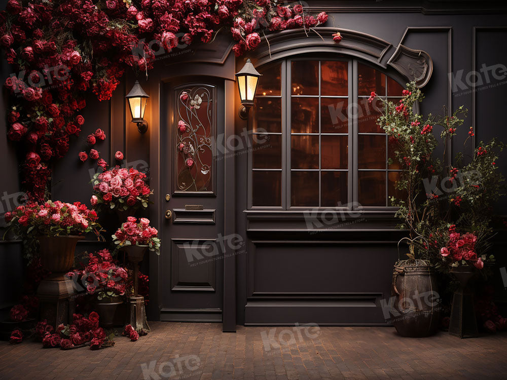 Pet Valentine's Day Rose Floral House Door Backdrop Progettato da Emetselch