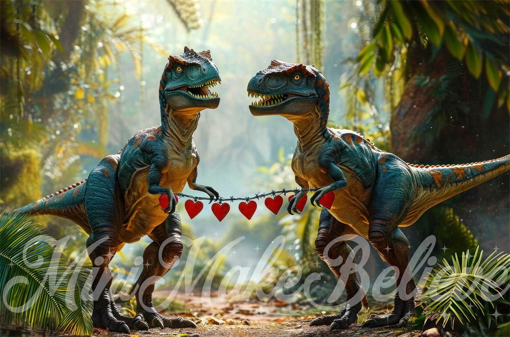 Dino Velo Valentine Achtergrond Ontworpen door Mini MakeBelieve