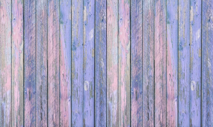 Tappeto colorato in vinile con motivo a legno screziato