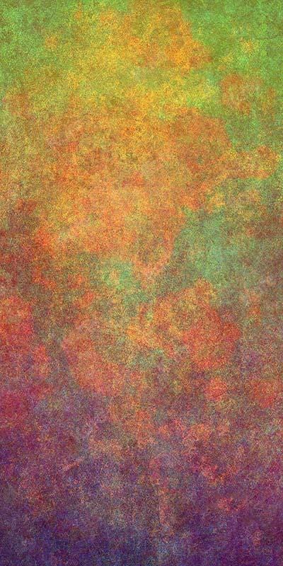 Kate Abstract Rusty Orange Green Textured Backdrop Designed by Kate Image - Kate Backdrop