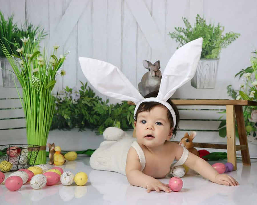 Kate Spring/Easter White Barn Door Backdrop Designed By Jerry_Sina