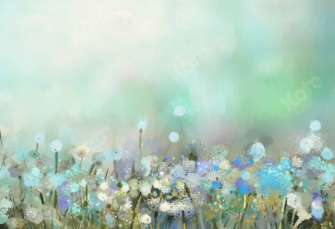 Primavera degli animali domestici / Arte floreale d'arte: sfondo nebbioso di tarassaco progettato da GQ