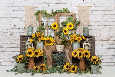 Kate Spring Sunflowers Backdrop Designed by Emetselch