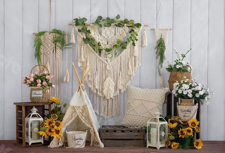 Kate Boho Cake Smash Summer Tent Backdrop