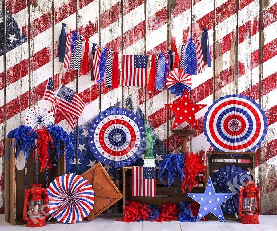 Kate Cake Smash American Independence Day Backdrop for Photography