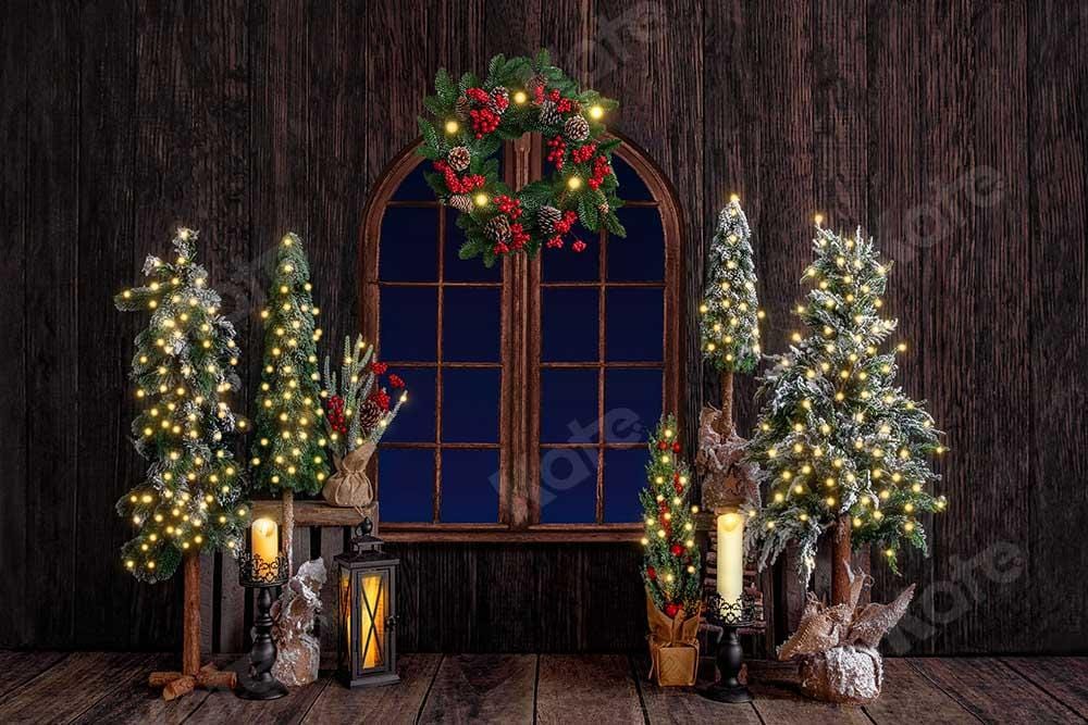 Kate Christmas Window Wooden Backdrop Designed by Emetselch - Kate Backdrop