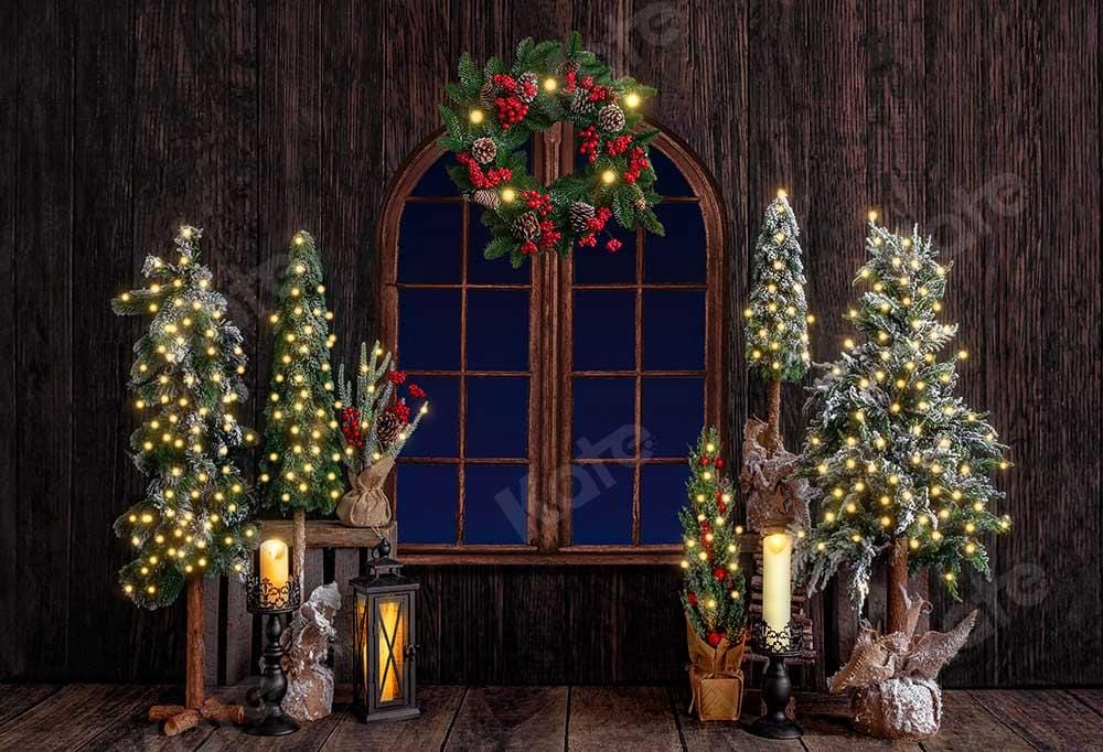 Kate Christmas Window Wooden Backdrop Designed by Emetselch - Kate Backdrop