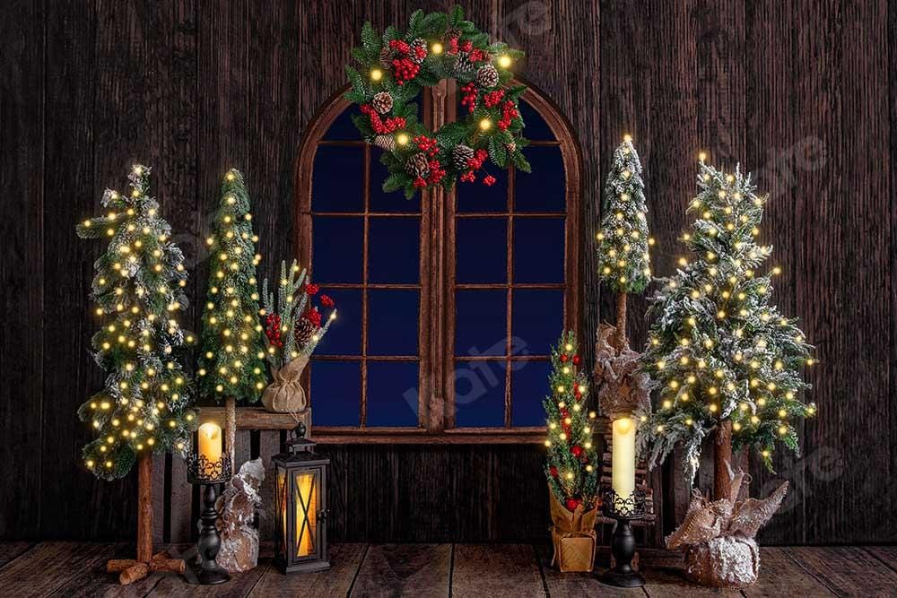 Kate Christmas Window Wooden Backdrop Designed by Emetselch - Kate Backdrop