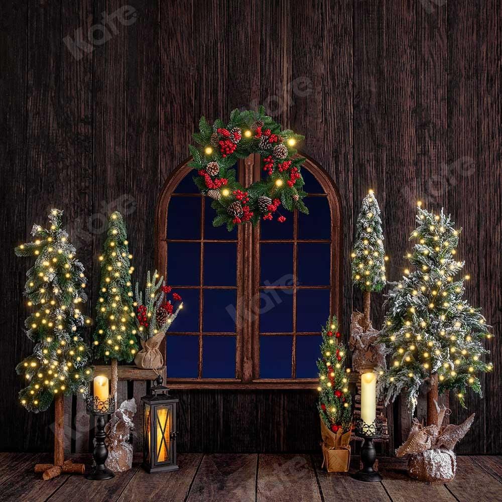 Kate Christmas Window Wooden Backdrop Designed by Emetselch - Kate Backdrop