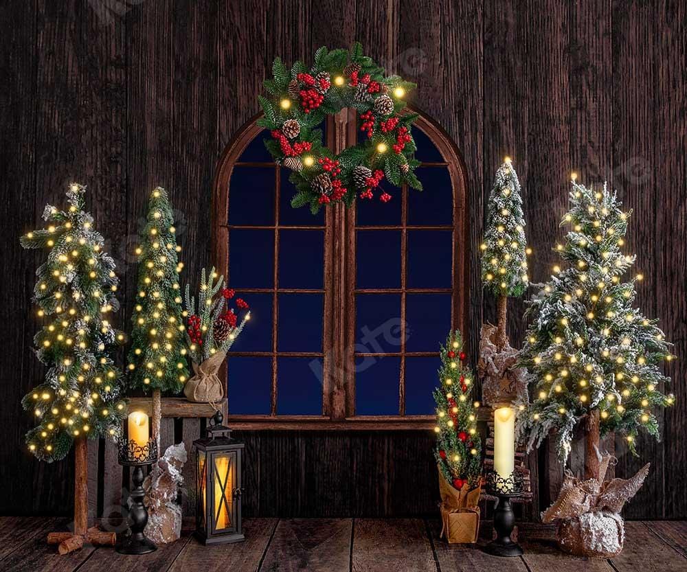 Kate Christmas Window Wooden Backdrop Designed by Emetselch - Kate Backdrop