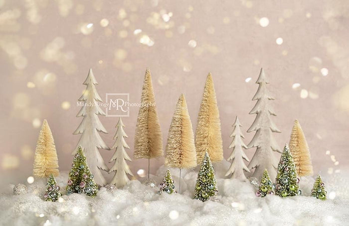 Kate Elegant Christmas Trees with Glitter Backdrop for Photography Des