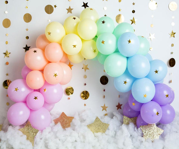 Kate Rainbow Balloons Garland Children Cake Smash Backdrop Designed by