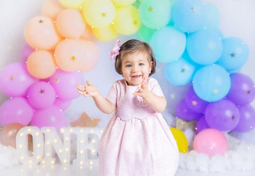 Kate Rainbow Balloons Garland Children Cake Smash Backdrop Designed By