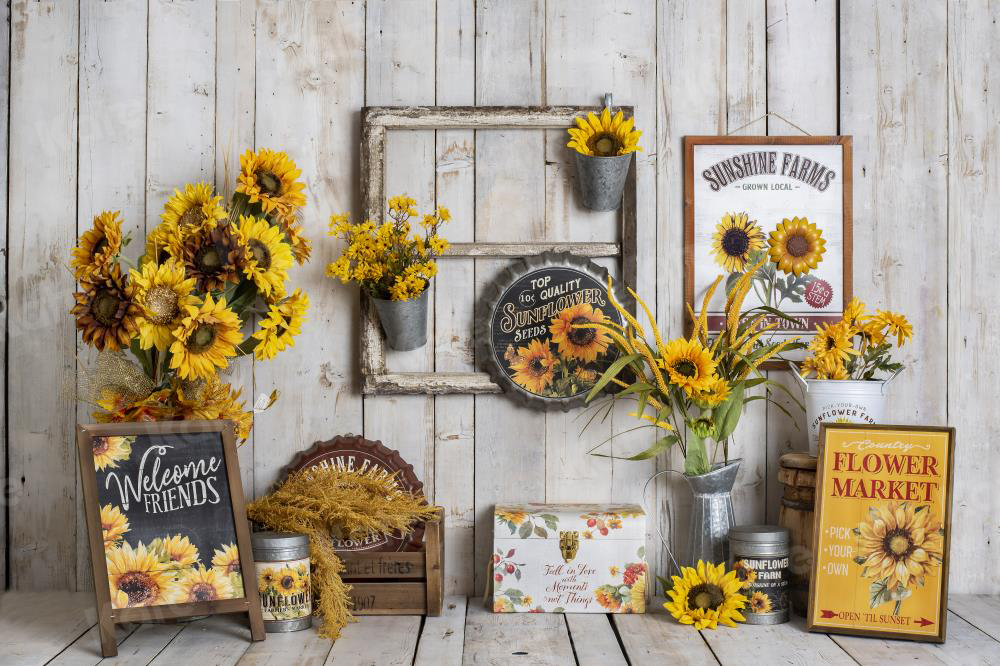 Kate Autumn Sunflower Backdrop Designed By Rose Abbas - Kate Backdrop