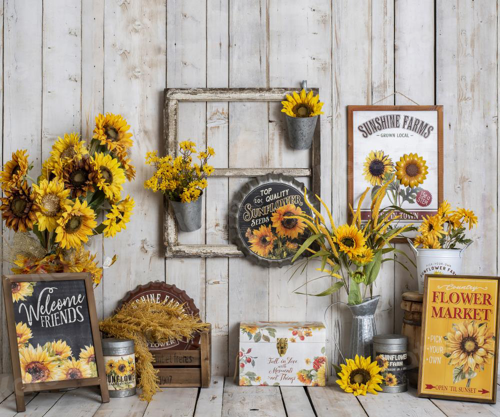 Kate Autumn Sunflower Backdrop Designed By Rose Abbas - Kate Backdrop