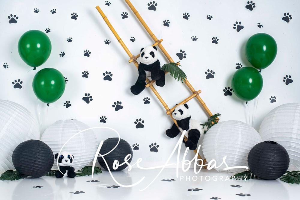 Kate Pet Paw Panda Backdrop Designed by Rose Abbas - Kate Backdrop