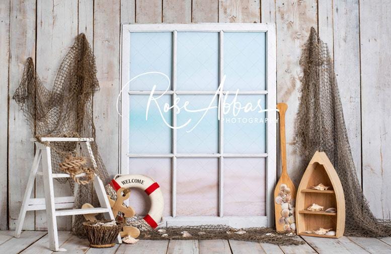 Kate Summer Sailor Boatman Window Backdrop Designed By Rose Abbas - Kate Backdrop