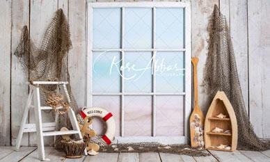 Kate Summer Sailor Boatman Window Backdrop Designed By Rose Abbas - Kate Backdrop