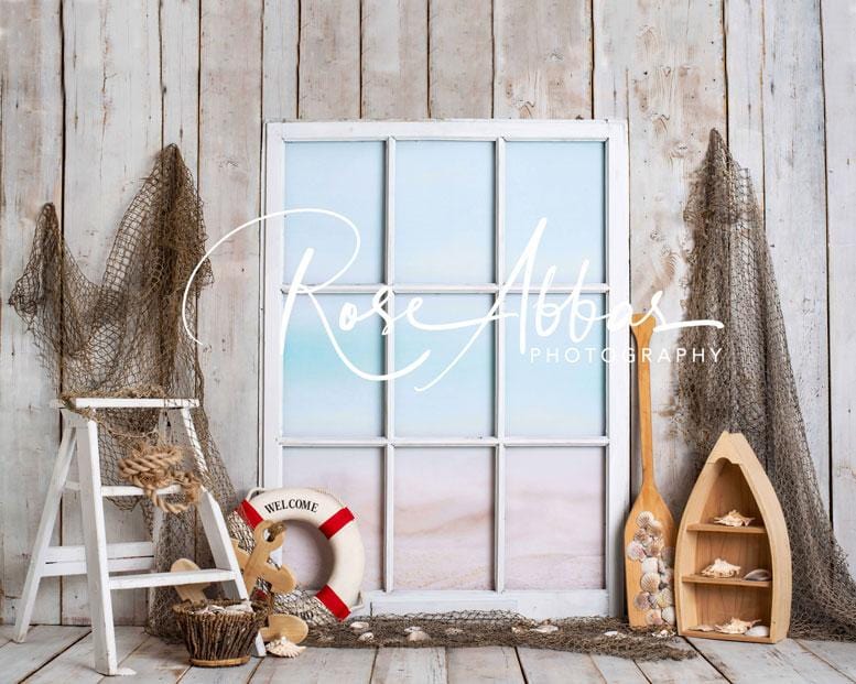 Kate Summer Sailor Boatman Window Backdrop Designed By Rose Abbas - Kate Backdrop