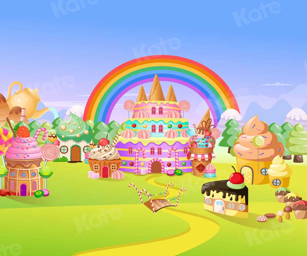 Kate Suger Paradise Rainbow Cake Smash Backdrop for Photography - Kate Backdrop