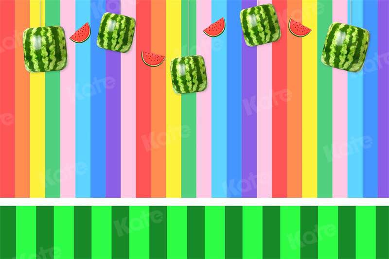 Kate Summer Colorful Watermelon Children  Backdrop for Photography - Kate Backdrop