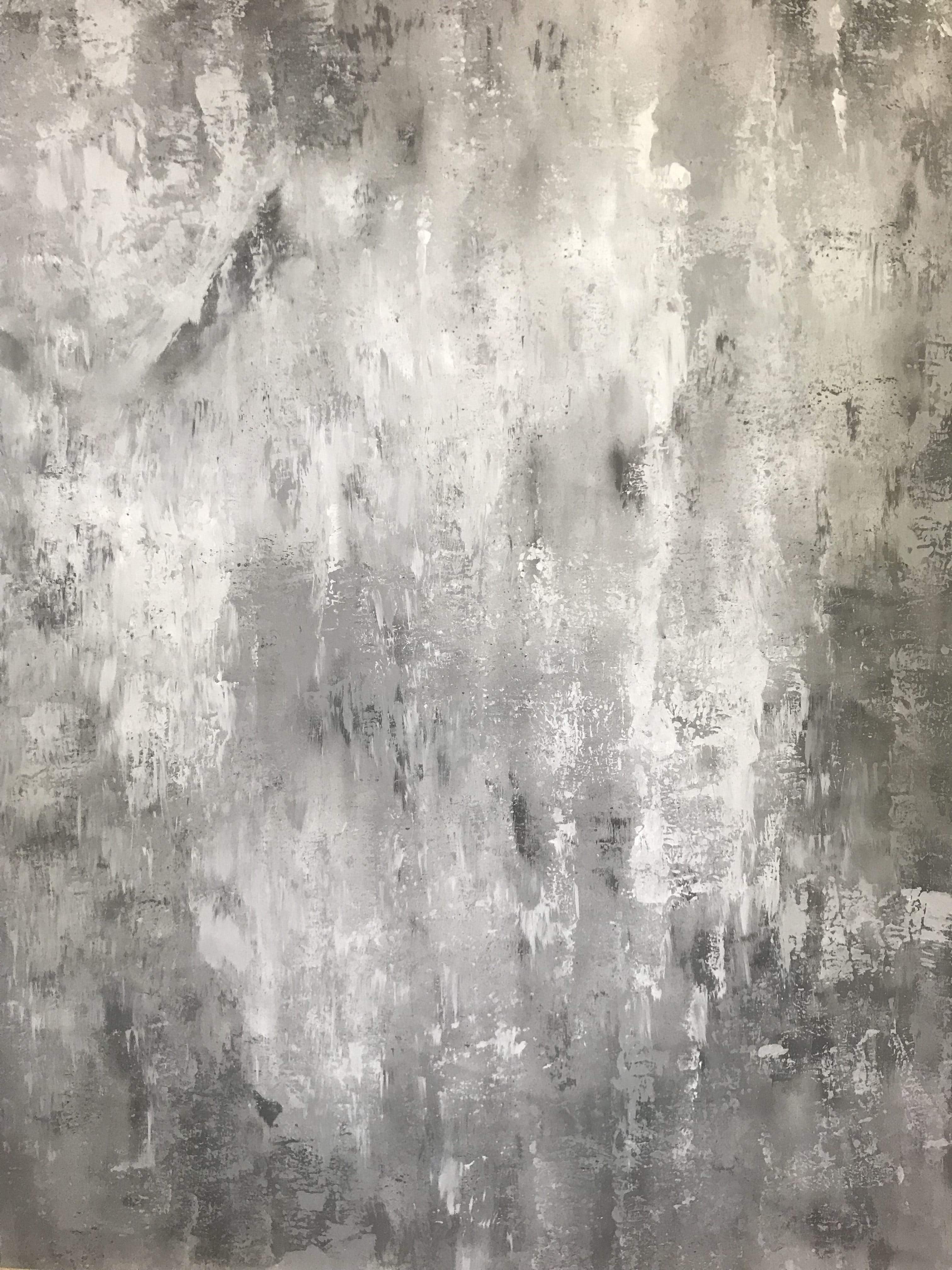 Kate 5x7ft Hand Painted Abstract Texture Bright Gray White Spray Backd