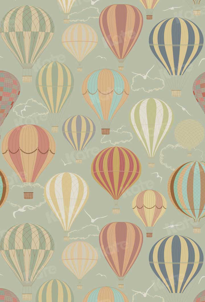 Kate Printed Pattern hot air balloon Children Background