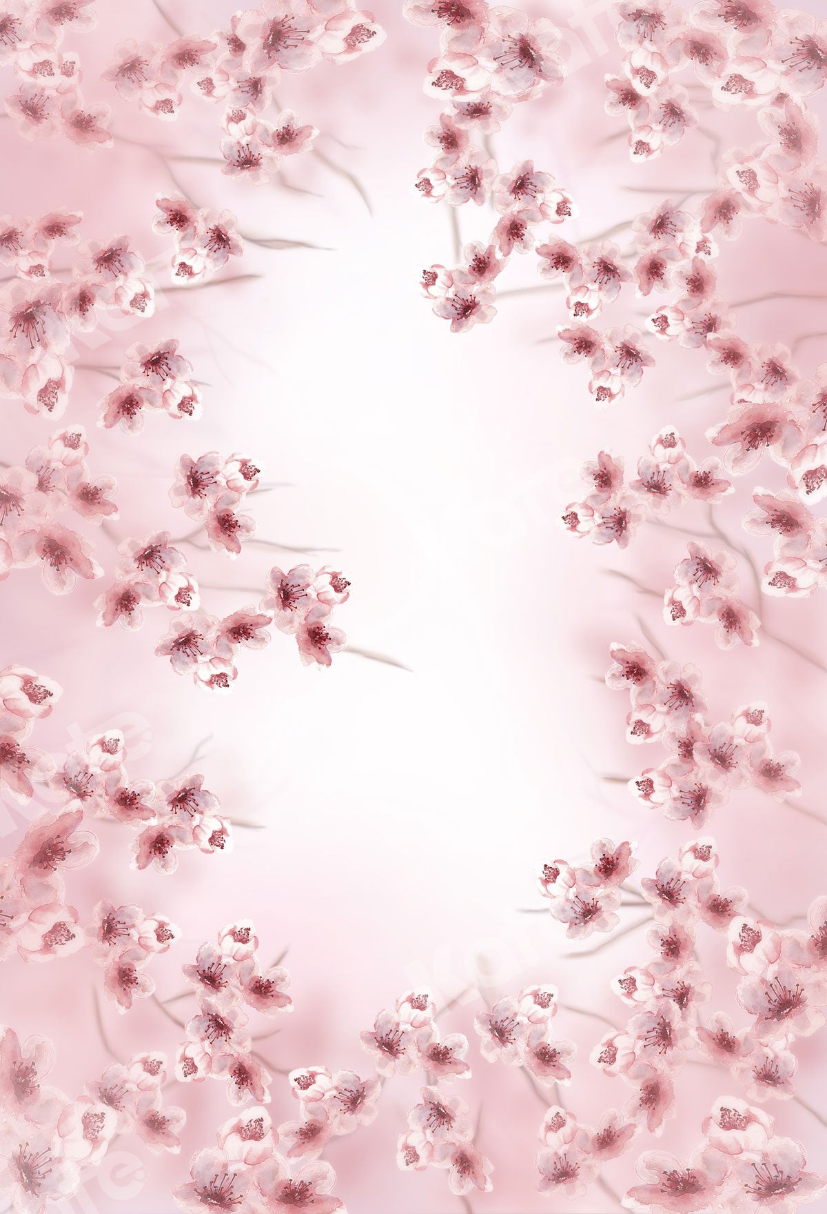 Kate Pink Floral Backdrop Flowers Designed by Veronika Gant - Kate Backdrop